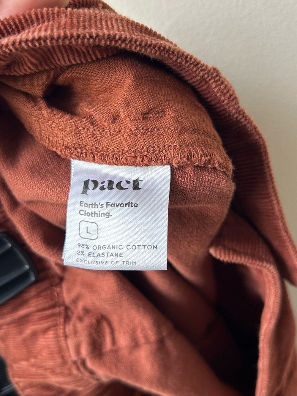 Pact Organic Cotton Modest Midi A-line Corduroy Skirt Rust Orange L - Picture 12 of 12